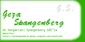 geza spangenberg business card